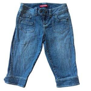 Vtg Guess Jeans Capri Pants Denim Knickers Size 30